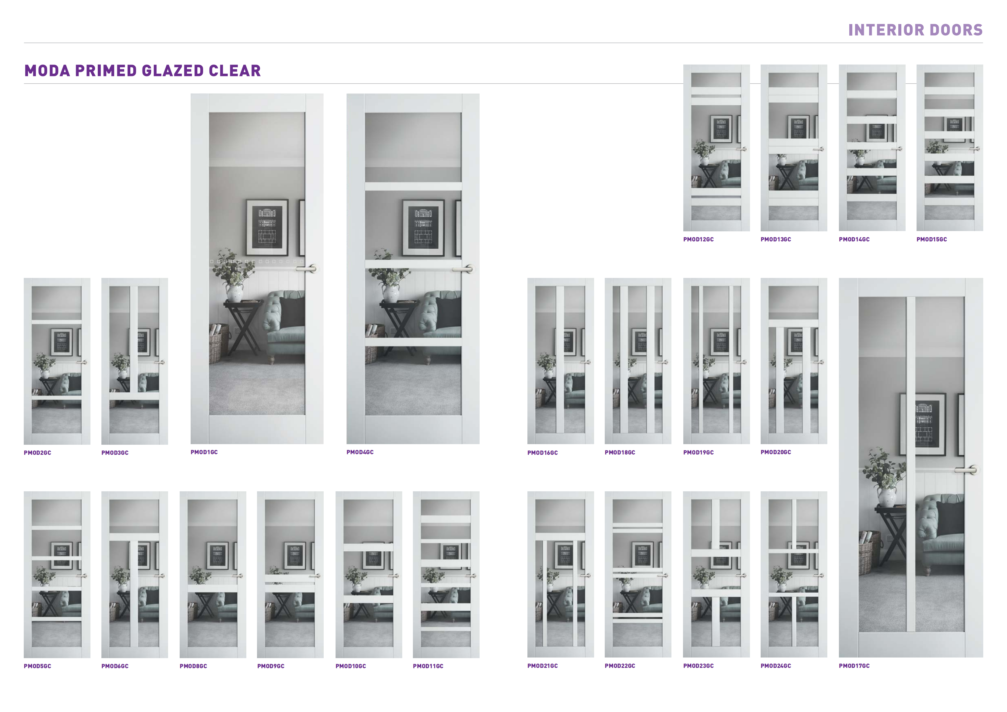 17 Internal - Moda Primed And Glazed With Clear Glass