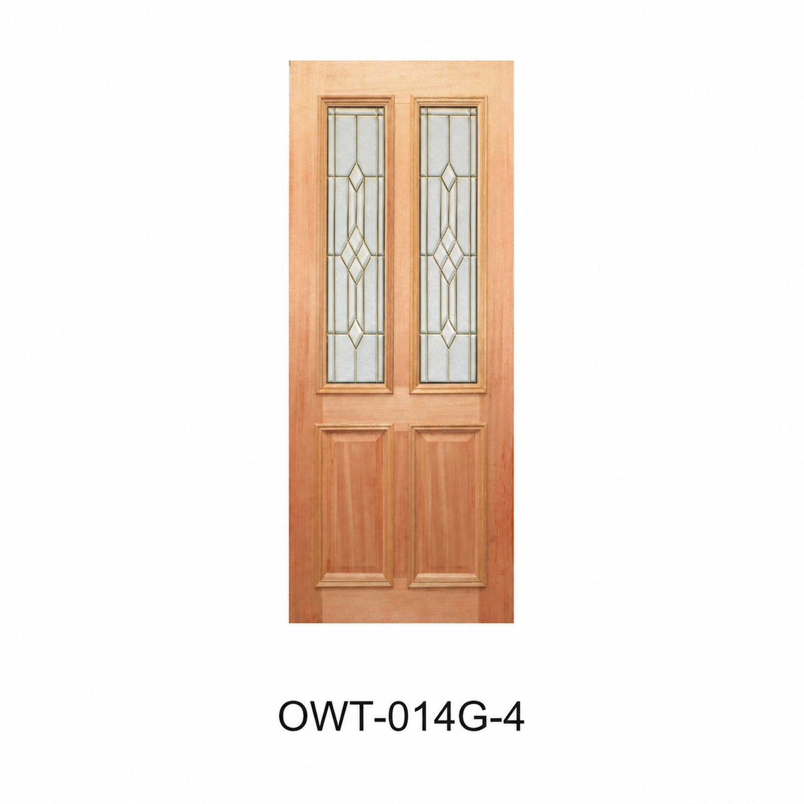 18 Entrance & Internal - Classic Glazed Solid Engineered Timber Door with Maple Veneer OWT-014G Series