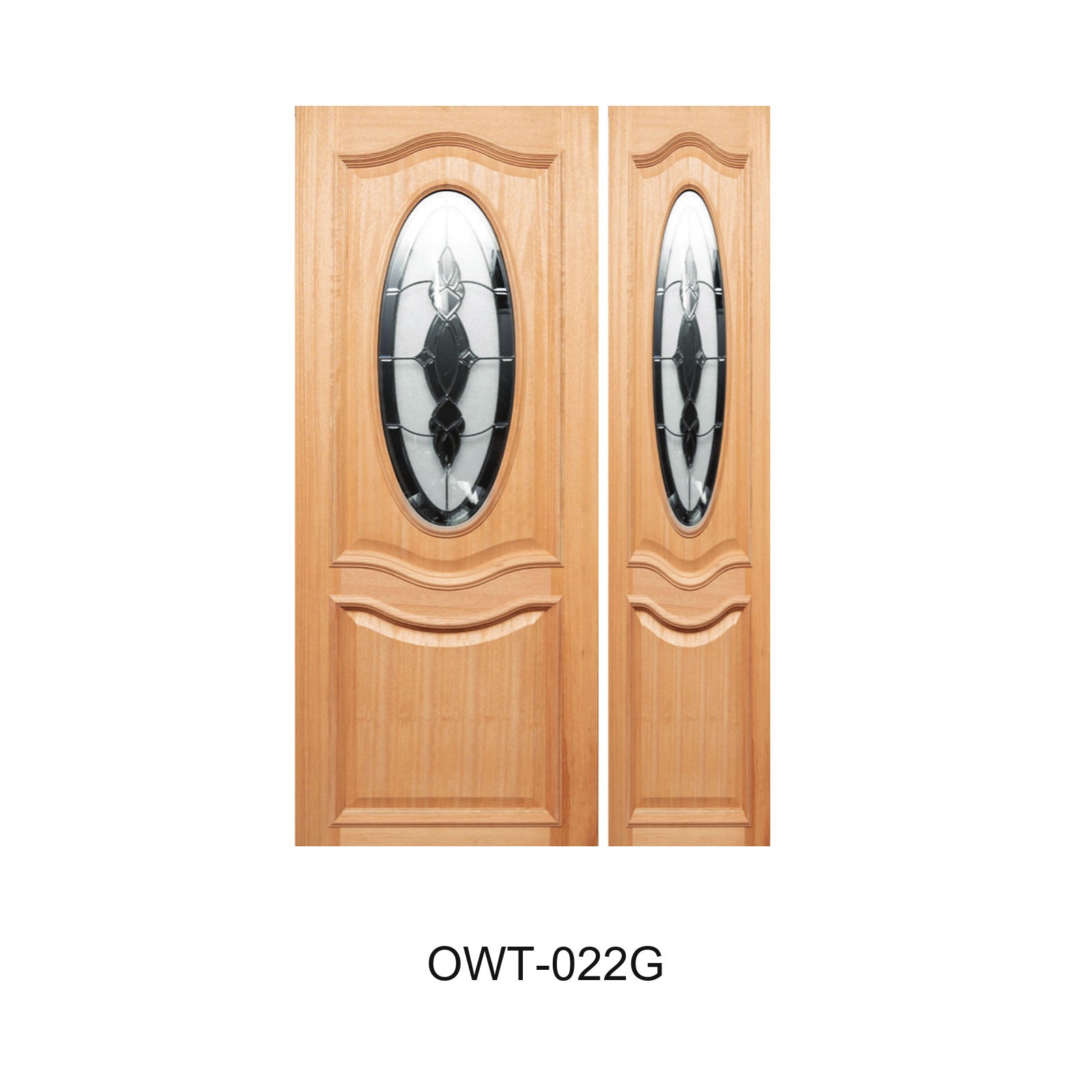 17 Entrance - Decorative Oval Glazed Solid Joinery Door OWT-022G Series
