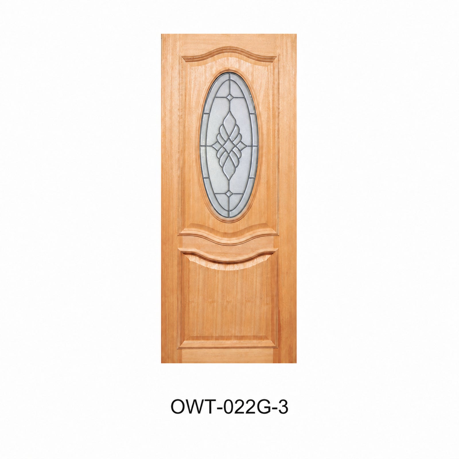 17 Entrance - Decorative Oval Glazed Solid Joinery Door OWT-022G Series