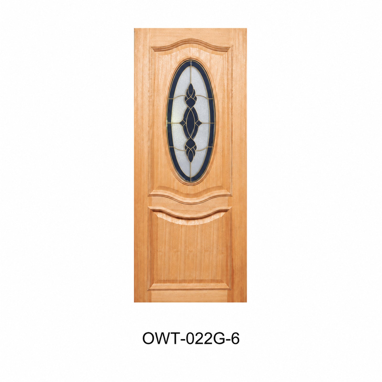 17 Entrance - Decorative Oval Glazed Solid Joinery Door OWT-022G Series