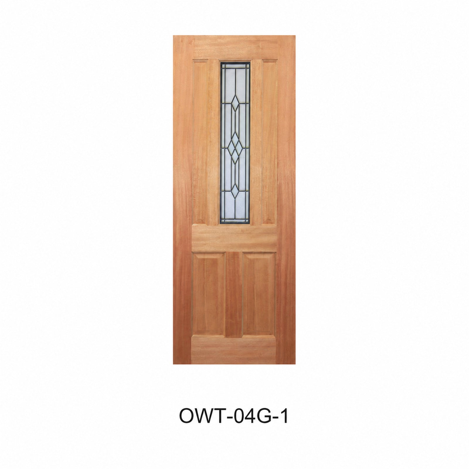 19 Entrance - Classic Glazed Solid Engineered Timber Door with Maple Veneer OWT-04G Series
