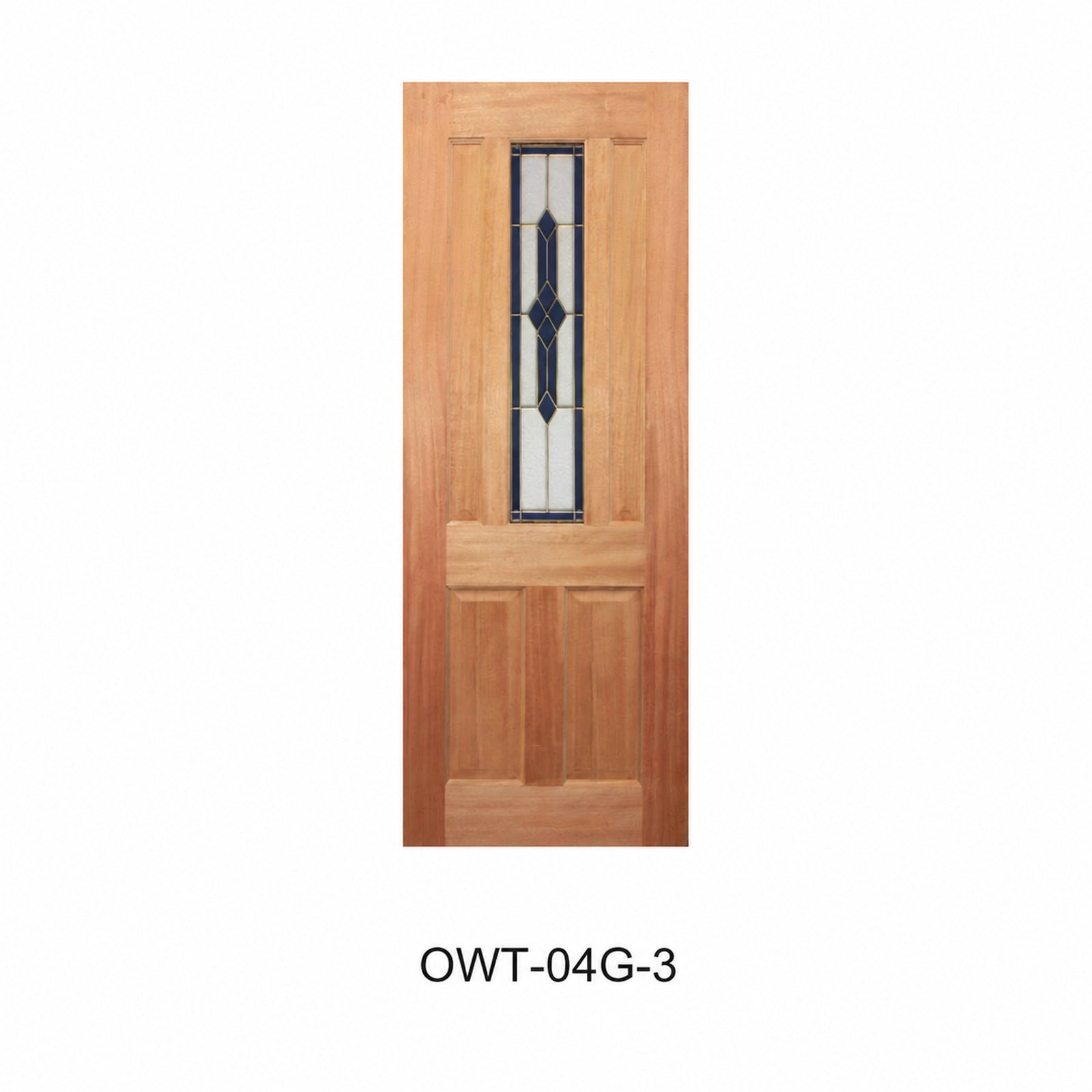 19 Entrance - Classic Glazed Solid Engineered Timber Door with Maple Veneer OWT-04G Series