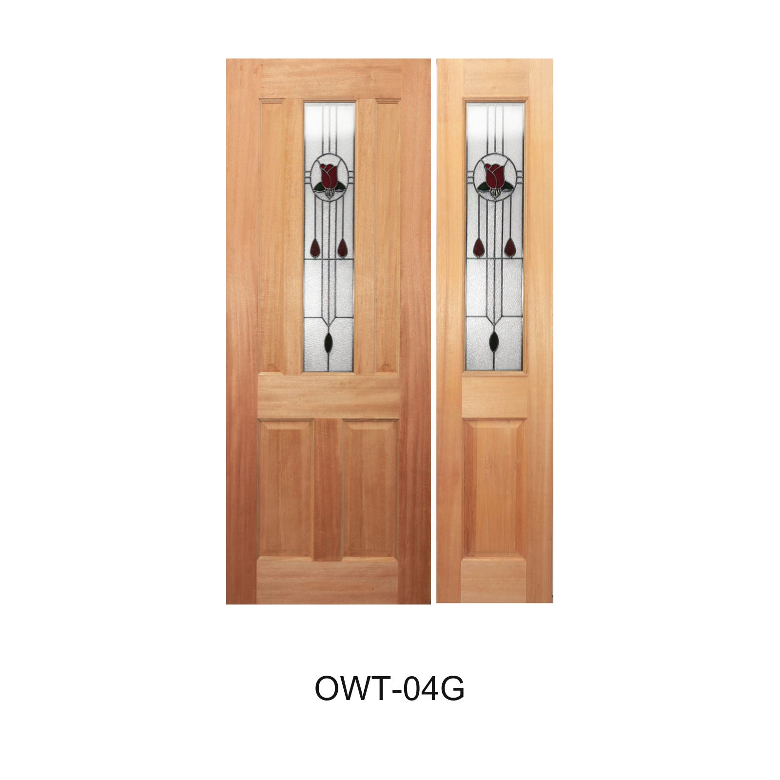 19 Entrance - Classic Glazed Solid Engineered Timber Door with Maple Veneer OWT-04G Series