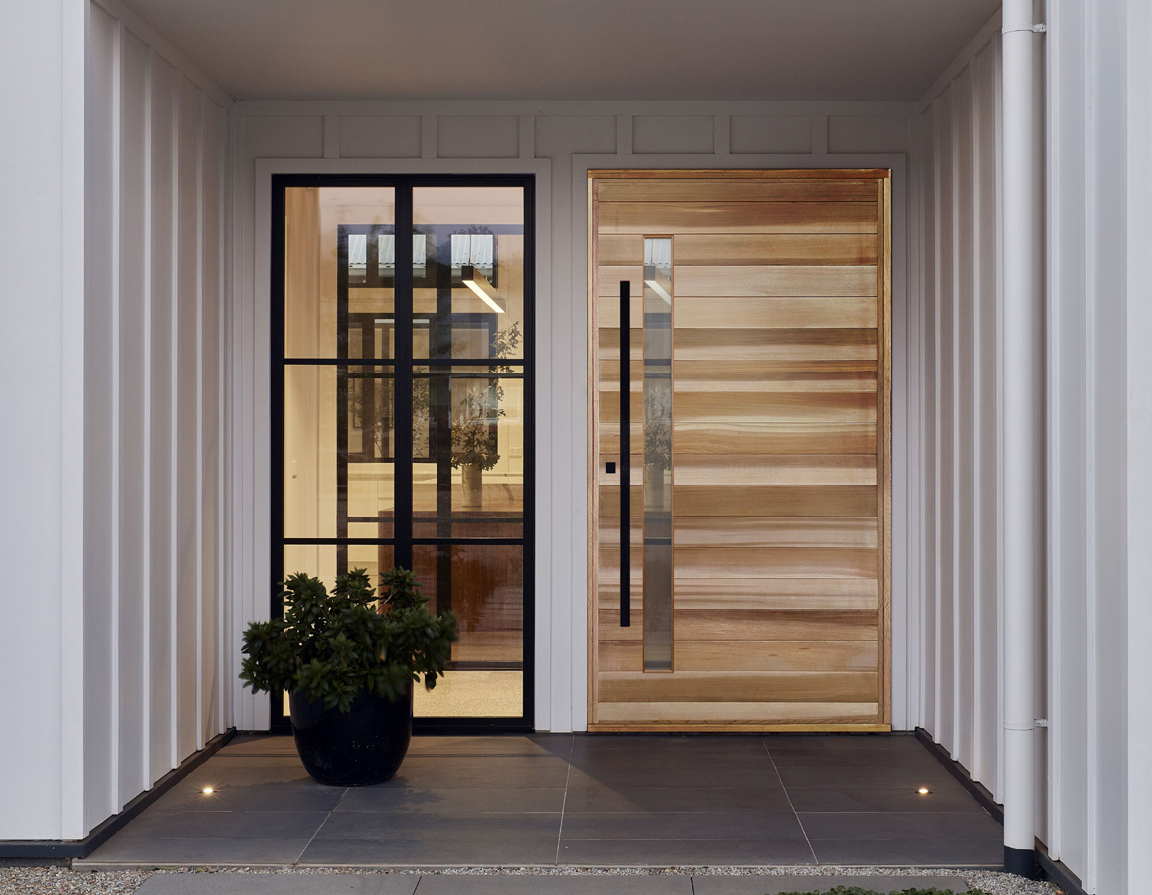 00 Entrance - Full Solid Cedar Cladding Pivot Door