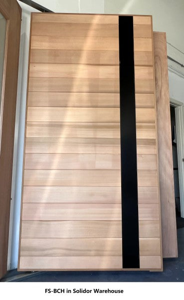 00 Entrance - Full Solid Cedar Cladding Pivot Door