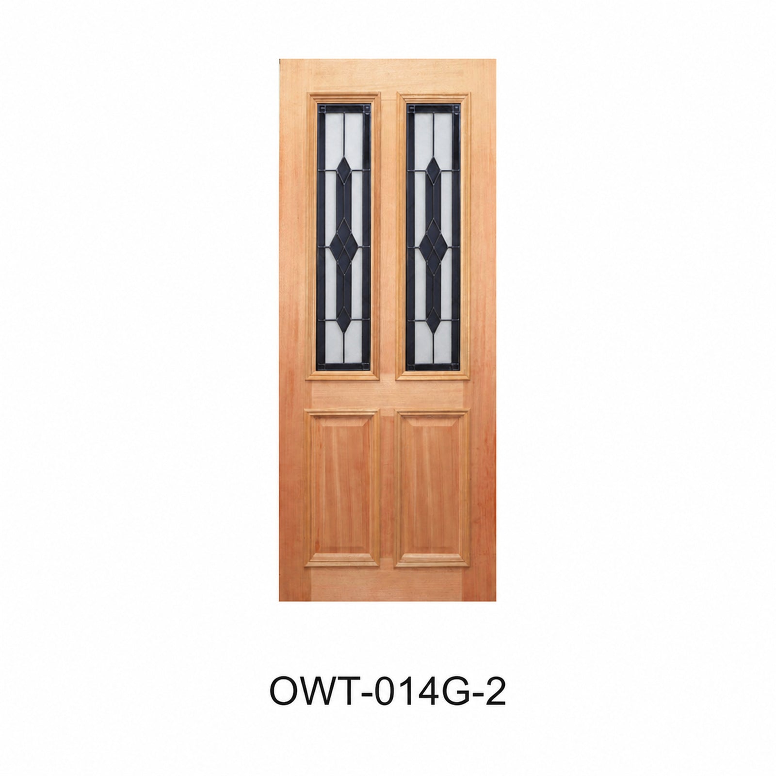 18 Entrance & Internal - Classic Glazed Solid Engineered Timber Door with Maple Veneer OWT-014G Series