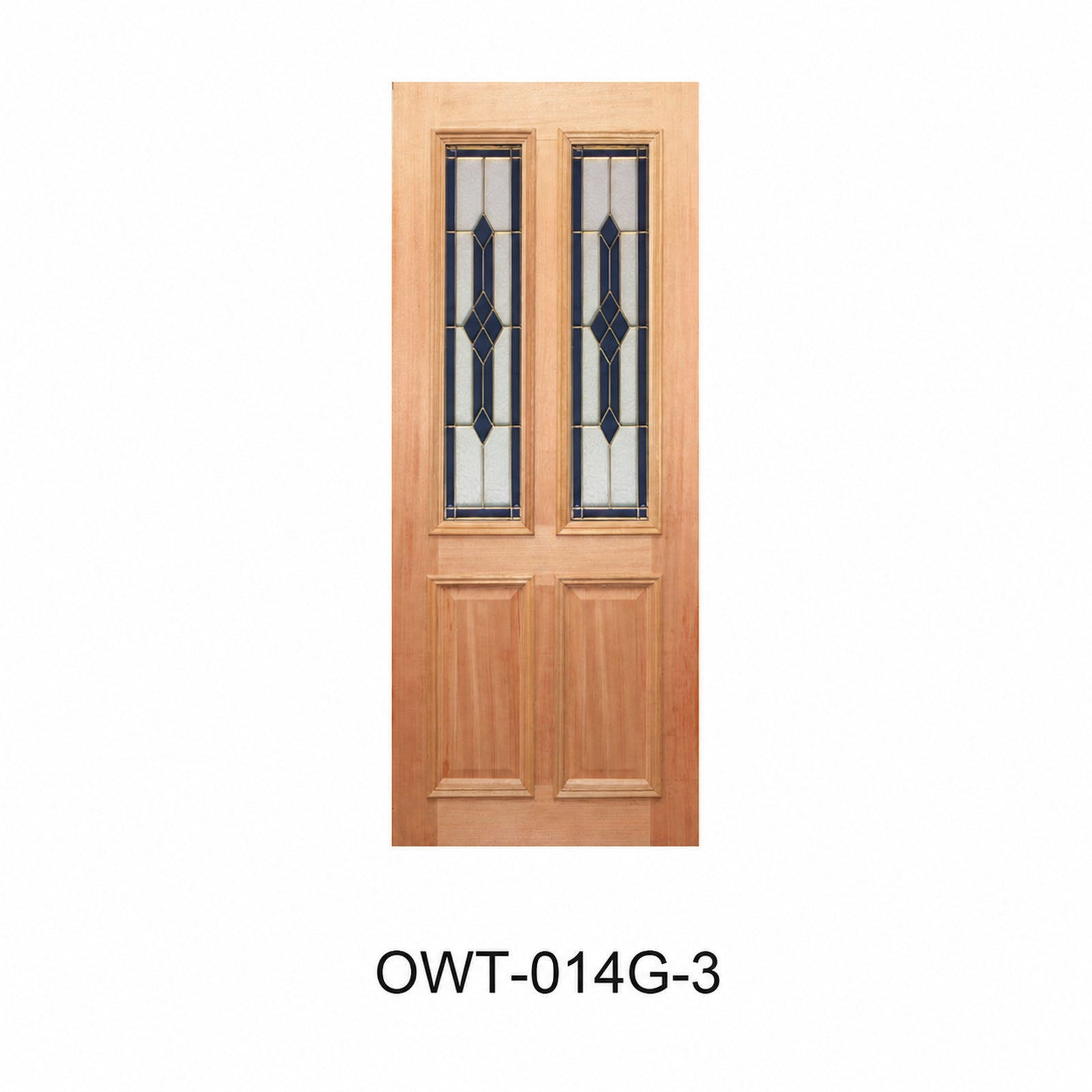 18 Entrance & Internal - Classic Glazed Solid Engineered Timber Door with Maple Veneer OWT-014G Series