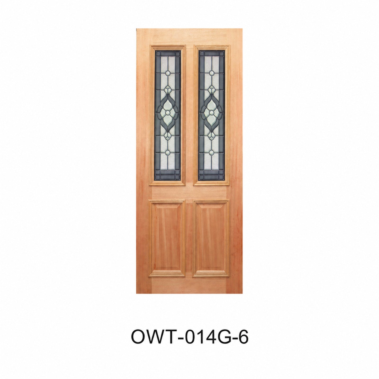 18 Entrance & Internal - Classic Glazed Solid Engineered Timber Door with Maple Veneer OWT-014G Series