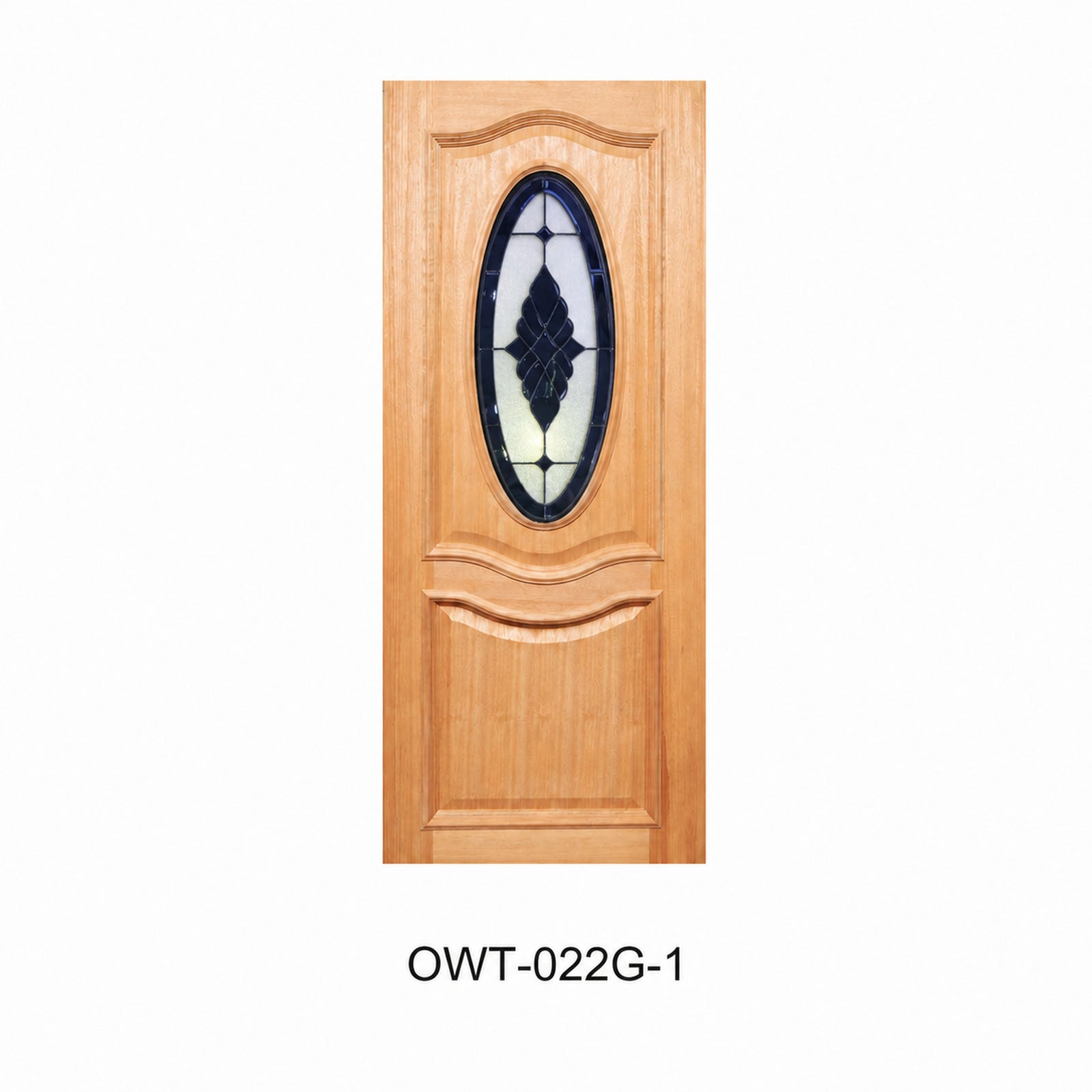 17 Entrance - Decorative Oval Glazed Solid Joinery Door OWT-022G Series