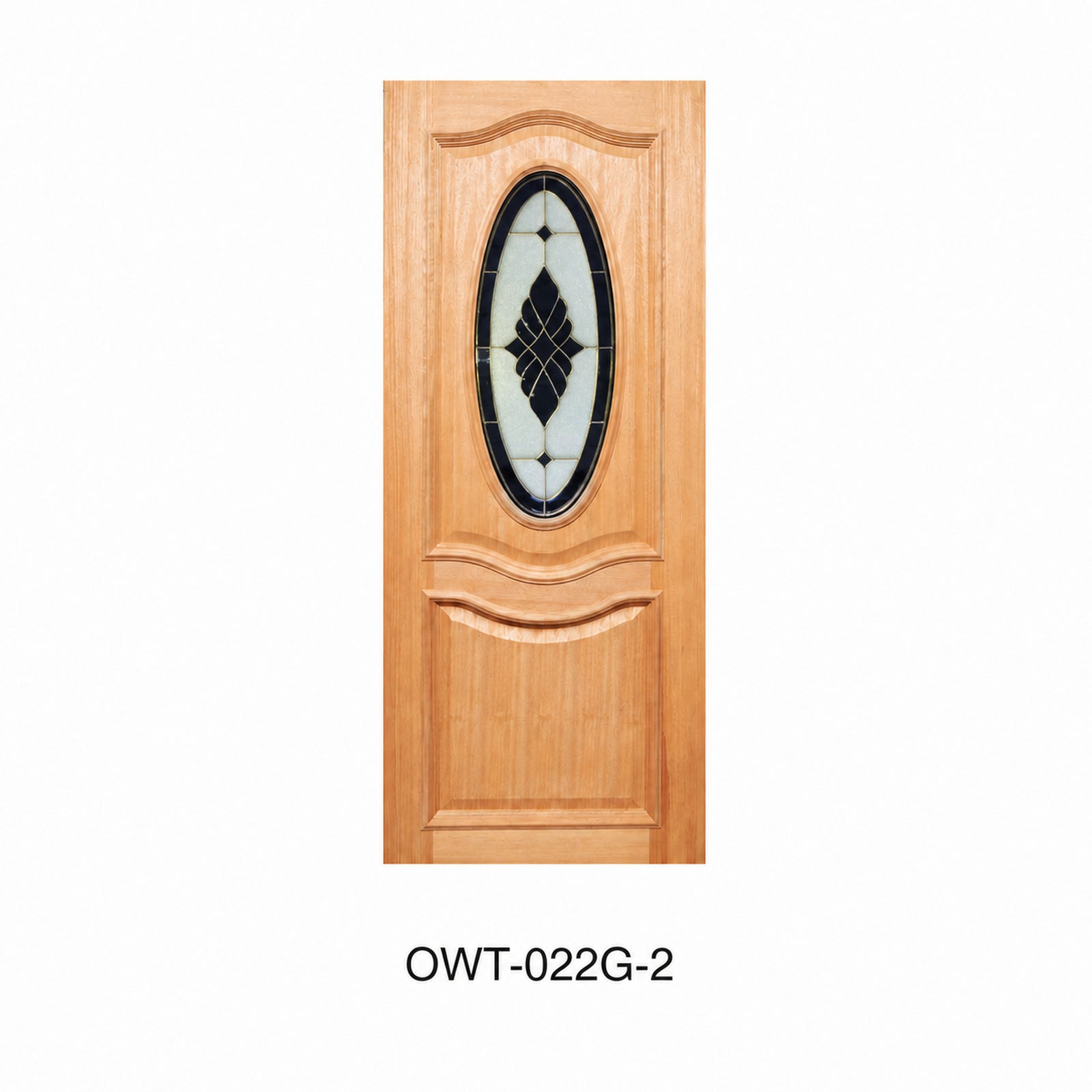 17 Entrance - Decorative Oval Glazed Solid Joinery Door OWT-022G Series