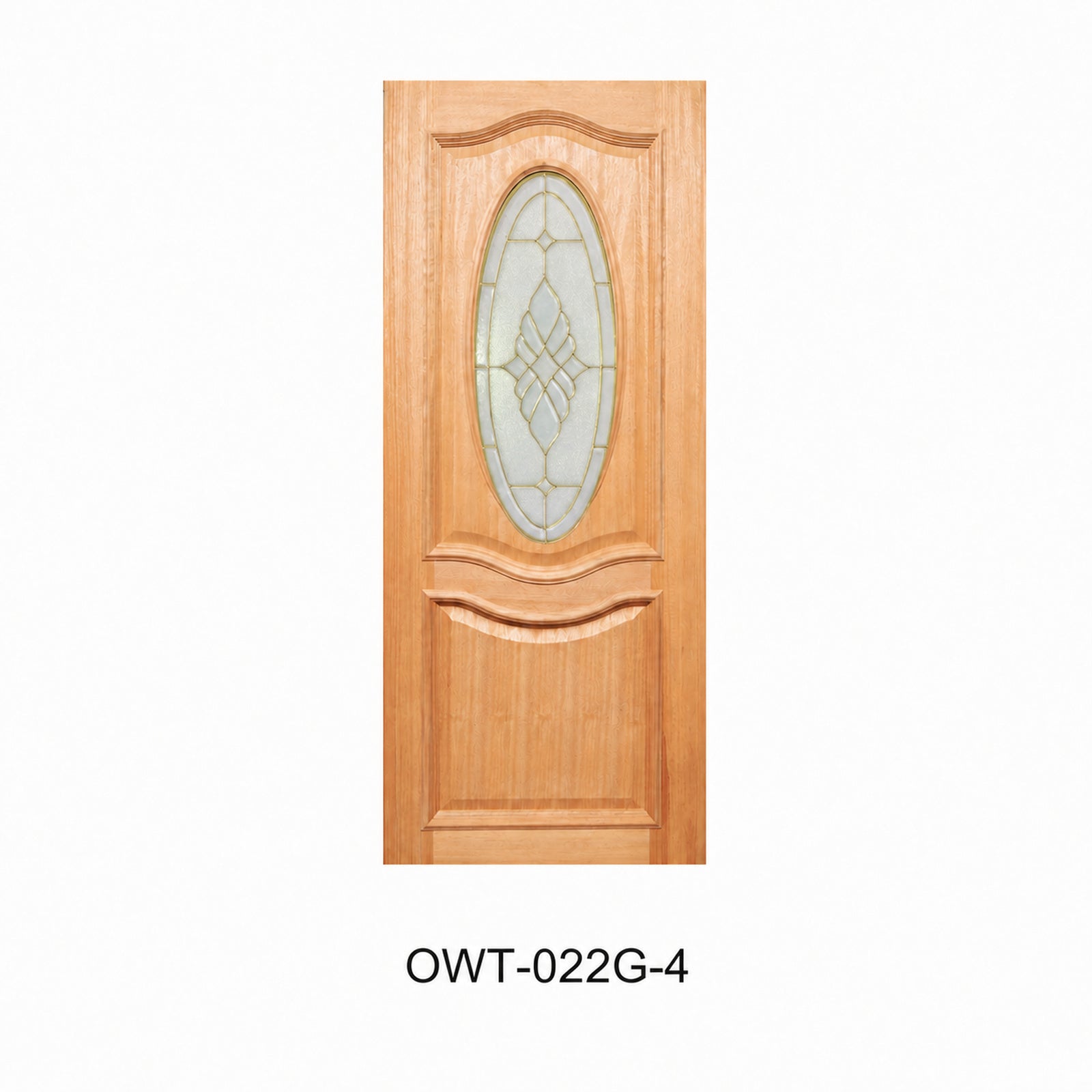 17 Entrance - Decorative Oval Glazed Solid Joinery Door OWT-022G Series