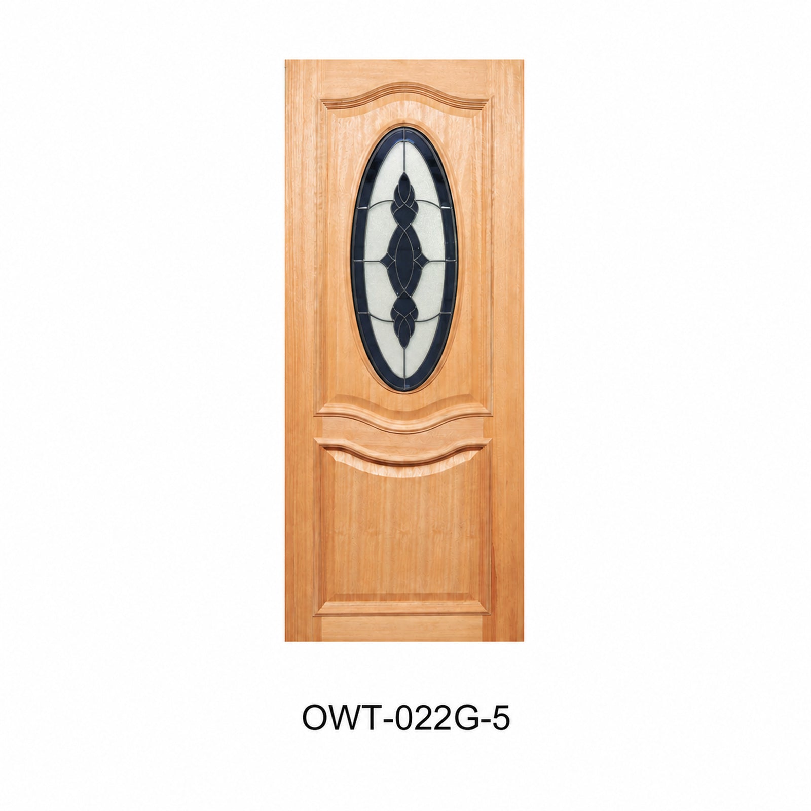 17 Entrance - Decorative Oval Glazed Solid Joinery Door OWT-022G Series
