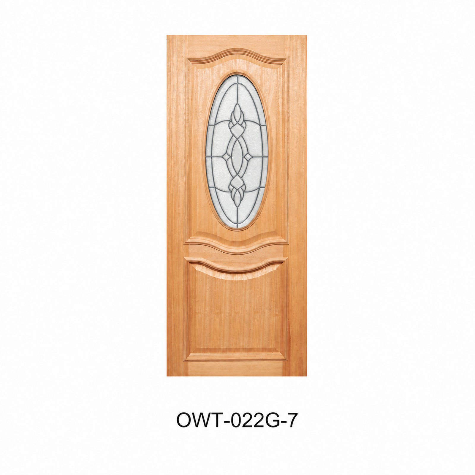 17 Entrance - Decorative Oval Glazed Solid Joinery Door OWT-022G Series