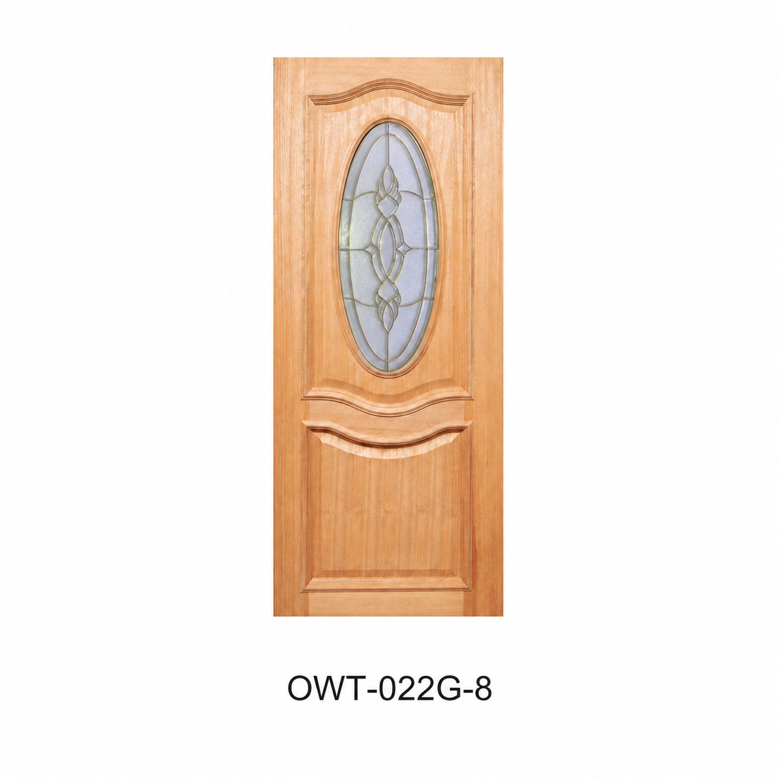 17 Entrance - Decorative Oval Glazed Solid Joinery Door OWT-022G Series