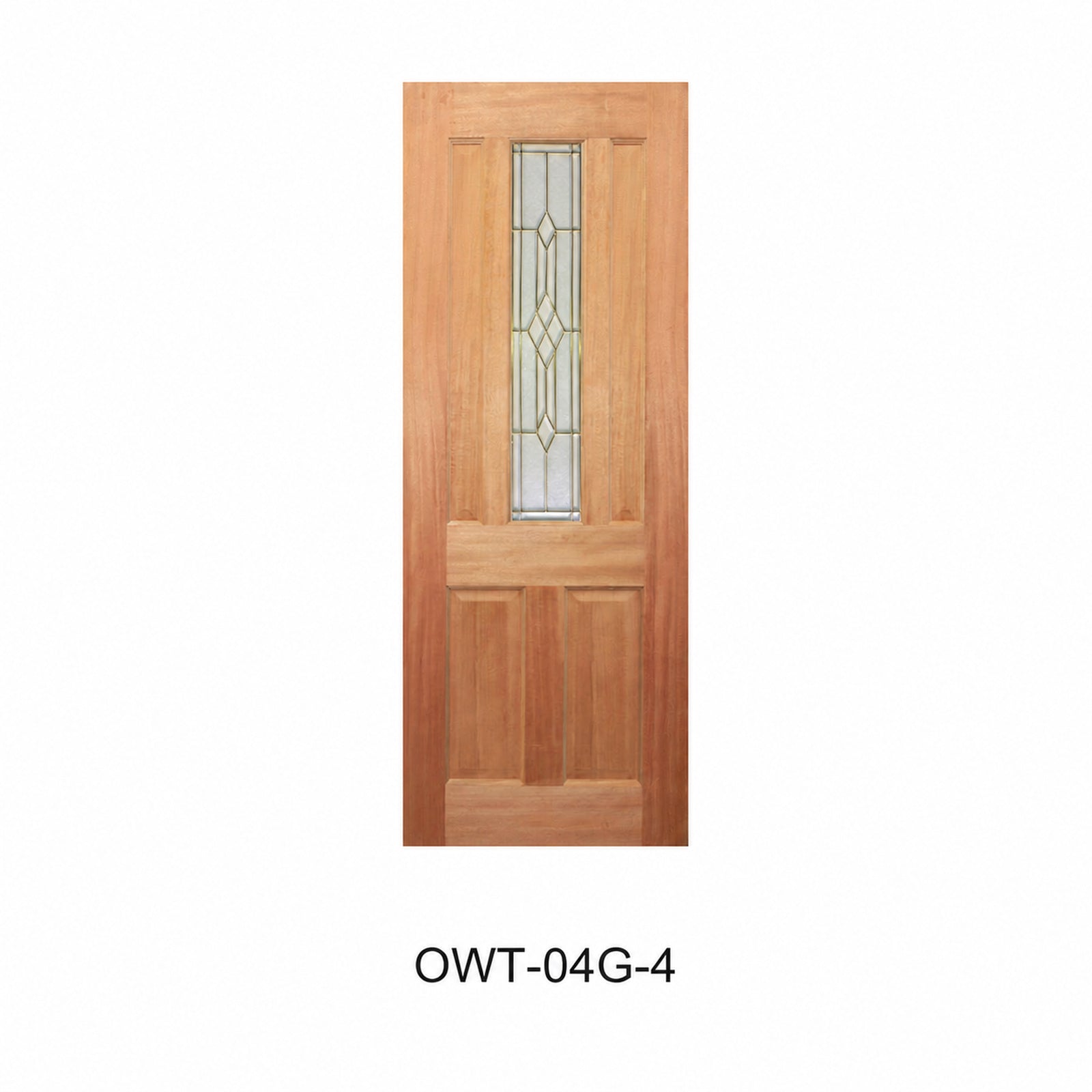 19 Entrance - Classic Glazed Solid Engineered Timber Door with Maple Veneer OWT-04G Series