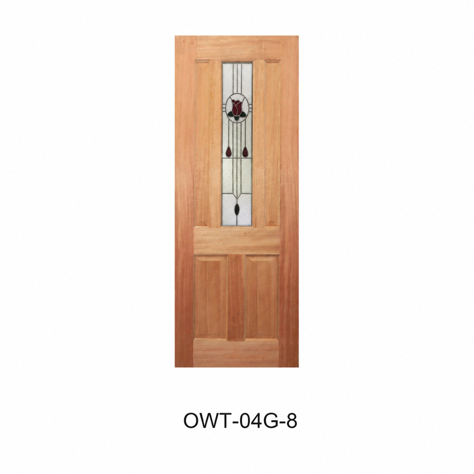 19 Entrance - Classic Glazed Solid Engineered Timber Door with Maple Veneer OWT-04G Series