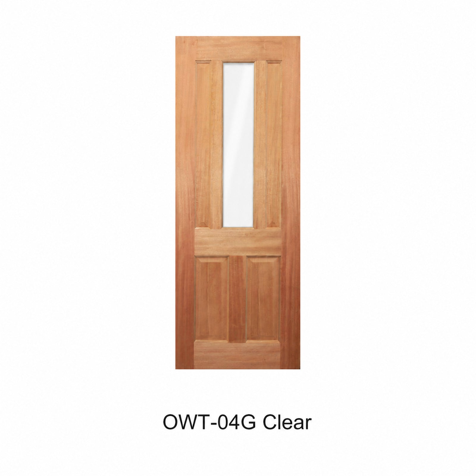 19 Entrance - Classic Glazed Solid Engineered Timber Door with Maple Veneer OWT-04G Series