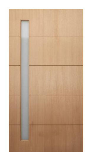 05 Entrance - Modern Glazed Solid engineered Timber Door