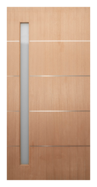 05 Entrance - Modern Glazed Solid engineered Timber Door