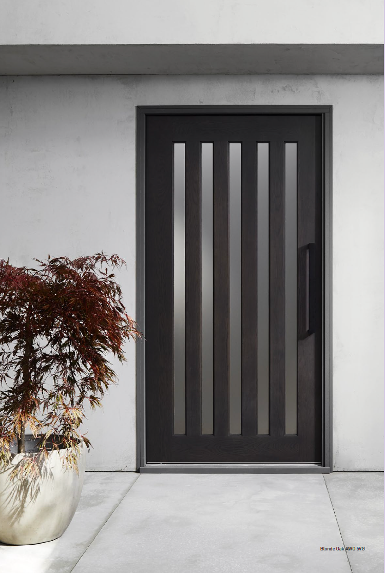 05 Entrance - Modern Glazed Solid engineered Timber Door